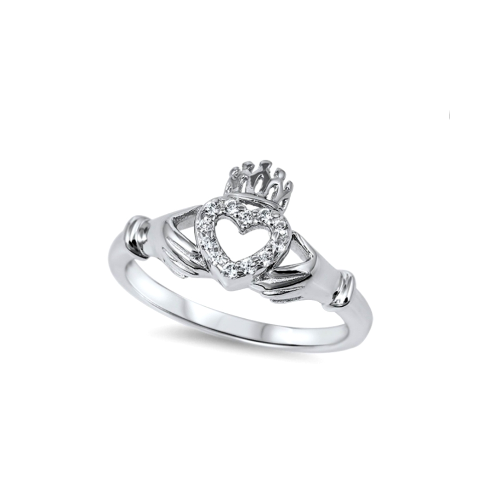 Open Heart Claddagh Ring